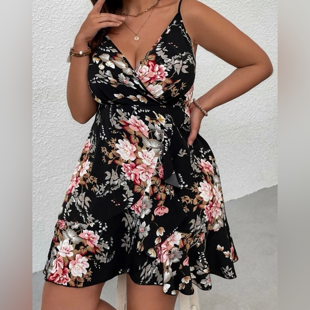Floral mini dress 2X plus NEW